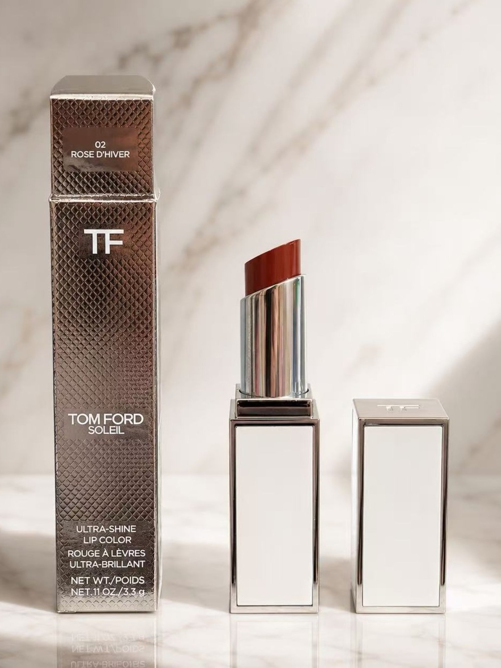 Tom Ford Soleil Ultra-Shine Lip Color — 02 Rose D'Hiver Lipstick 💄